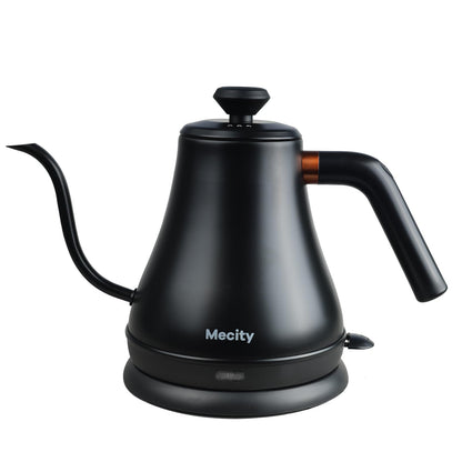 Mecity Electric Kettle Gooseneck Water Kettle Stainless Steel Tea Kettle Water Boiler Fast Heating, Auto Shut Off, 27 fl oz, 1000W, Matte Black
