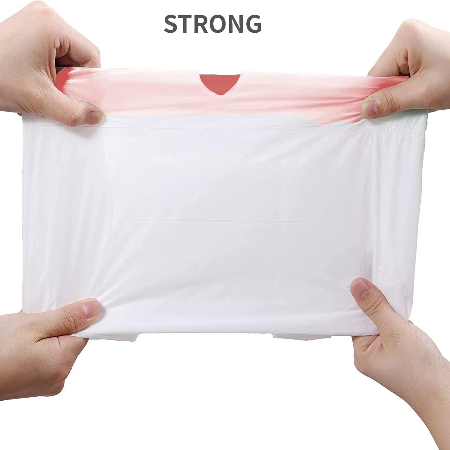BEIDOU-PAC 8-10 Gallon Trash Bags Drawstring, 600 Count, White & Unscented Garbage Bags Multi-purpose for Business Home Bathroom Kitchen Commercial and Industrial
