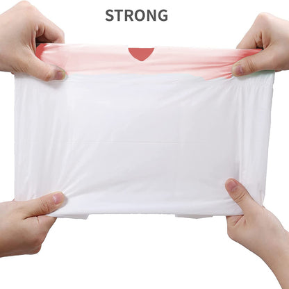 BEIDOU-PAC 8-10 Gallon Trash Bags Drawstring, 600 Count, White & Unscented Garbage Bags Multi-purpose for Business Home Bathroom Kitchen Commercial and Industrial