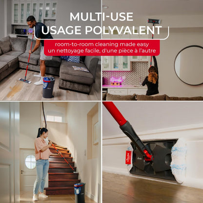 Vileda H2prO Flat Mop & Bucket Set, Clean/Dirty Water Separation, Reusable Microfiber Head, Safe on All Floors