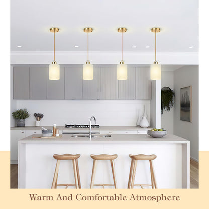KRETAELY 3 Pack Pendant Lights Kitchen Island, Gold Pendant Light Over Island, Modern Glass Island Lights for Kitchen,Adjustable Length, Perfect for Dining Room and Home Decor