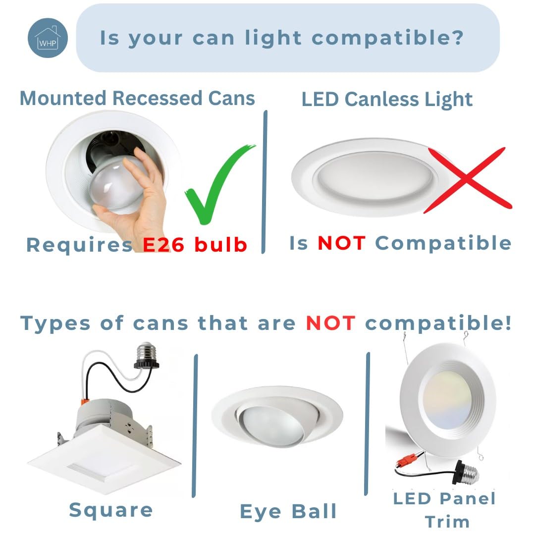 Worth Home Products The Original Instant Pendant Light | 6-Inch Recessed Can Screw-in Pendant Conversion Kit | Matte Black Pendant (Adapter Only – Bulb Not Included)