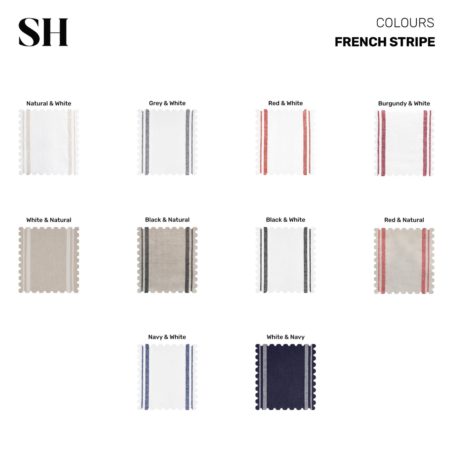 Solino Home Linen Table Runner 72 Inches Long - 100% Pure Linen Red and Natural French Stripe Table Runner 14 x 72 Inch for Dining, Dresser, Mothers Day