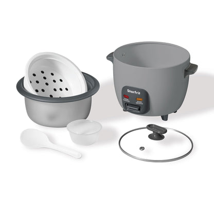Starfrit 10-Cup Electric Rice Cooker, Ceramic Non-Stick, PFAS-Free, 400W, Includes Steamer Basket & Accessories