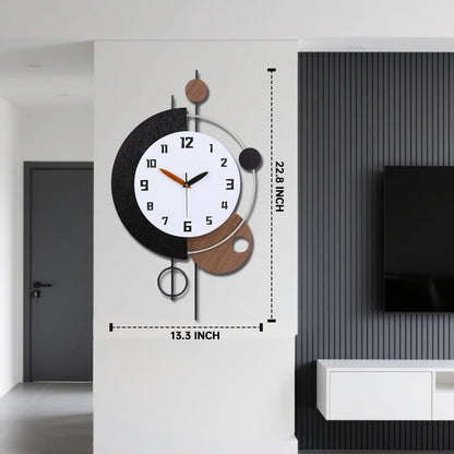 QWANPET Large Wall Clocks for Living Room,Silent Non-Ticking Quartz Battery Operated,Modern Decorative Wall Clock for Kitchen Bathroom Bedroom Home Wall Decor,13x28inch