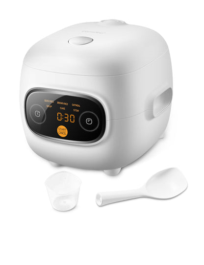 COMFEE' Mini Rice Cooker 4 Cups Cooked/2 Cups Uncooked, Portable Non-Stick rice maker, 24 hours Timer Delay, 6 Functions, Fast Cooker, Brown Rice, Oatmeal, White