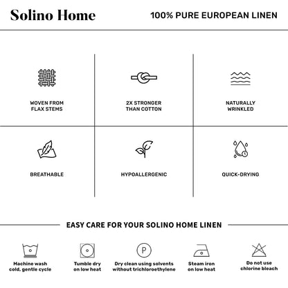 Solino Home Linen Table Runner 72 Inches Long - 100% Pure Linen Red and Natural French Stripe Table Runner 14 x 72 Inch for Dining, Dresser, Mothers Day