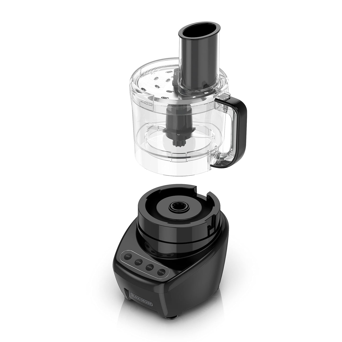 BLACK+DECKER 3-in-1 Food Processor & Chopper, 8-Cup, 450W, Shred, Slice, Grind & Puree, Stainless Blades, FP4200BC