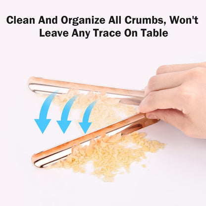 Crumbers for Servers, Compact Crumb Sweeper with Pocket Clip, Scraper Tool Kitchen, Serveware Tabletop Clean Accessories in Restaurant & Home for Waiters, Waitresses and Server (20 PACK, Rose Gold)