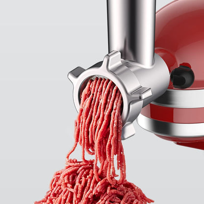 GVODE Meat Grinder Attachment for KitchenAid Stand Mixer, Meat Grinders Includes 4 Grinding Plates, 3 Sausage Stuffer Tubes, 2 Grinding Blades, For KitchenAid Mixer Attachments