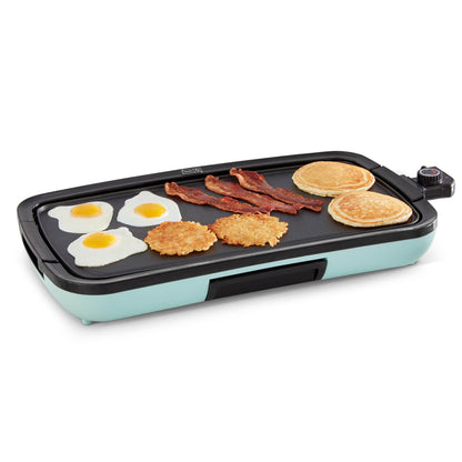 Dash Everyday Electric Griddle - Indoor Griddle for Versatile Cooking - Features Quick-Heating, Anti-Slip Feet, and Removable, Nonstick Plate - Aqua