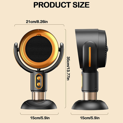 PuffHide Smoke Away Purifier Fan for Smoking Indoors, Portable Tabletop Smoke Extractor, Adjustable Angle, Compact Exhaust Fanfor Kitchen, BBQ & Home (Black & Gold)