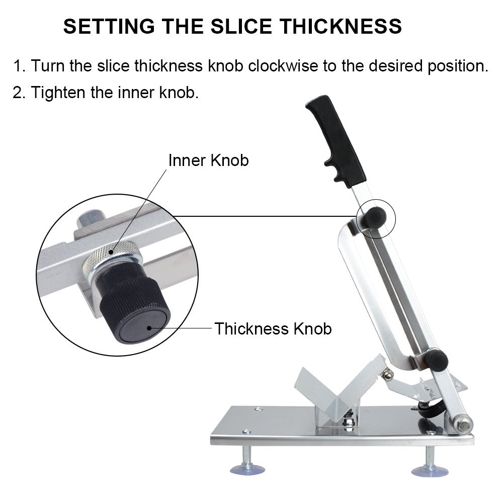 Manual Frozen Meat Slicer, befen Upgraded Stainless Steel Meat Cutter Beef Mutton Roll for Hot Pot KBBQ Food Slicer Slicing Machine for Home Cooking of Hot Pot Shabu Shabu BBQ