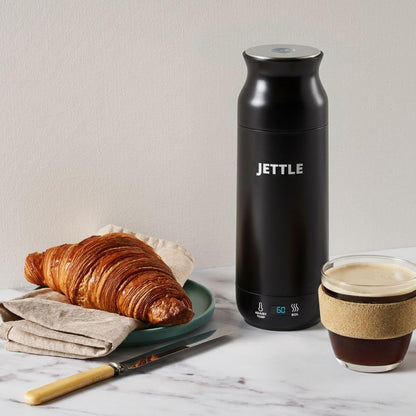 Jettle Electric Kettle - Travel Portable Heater for Coffee Tea Milk Soup - Stainless Steel Travel Water Boiler tea pot with Temperature Control - LED - Automatic Power Off - 450ml - Kitchen Appliance