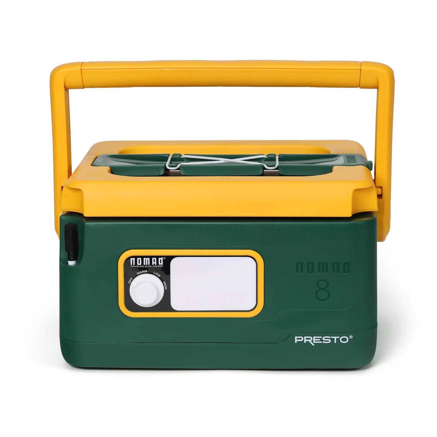 Presto 06019 8-Quart Nomad Traveling Slow Cooker, Locking Lid, Dry Erase Board, Green/Gold