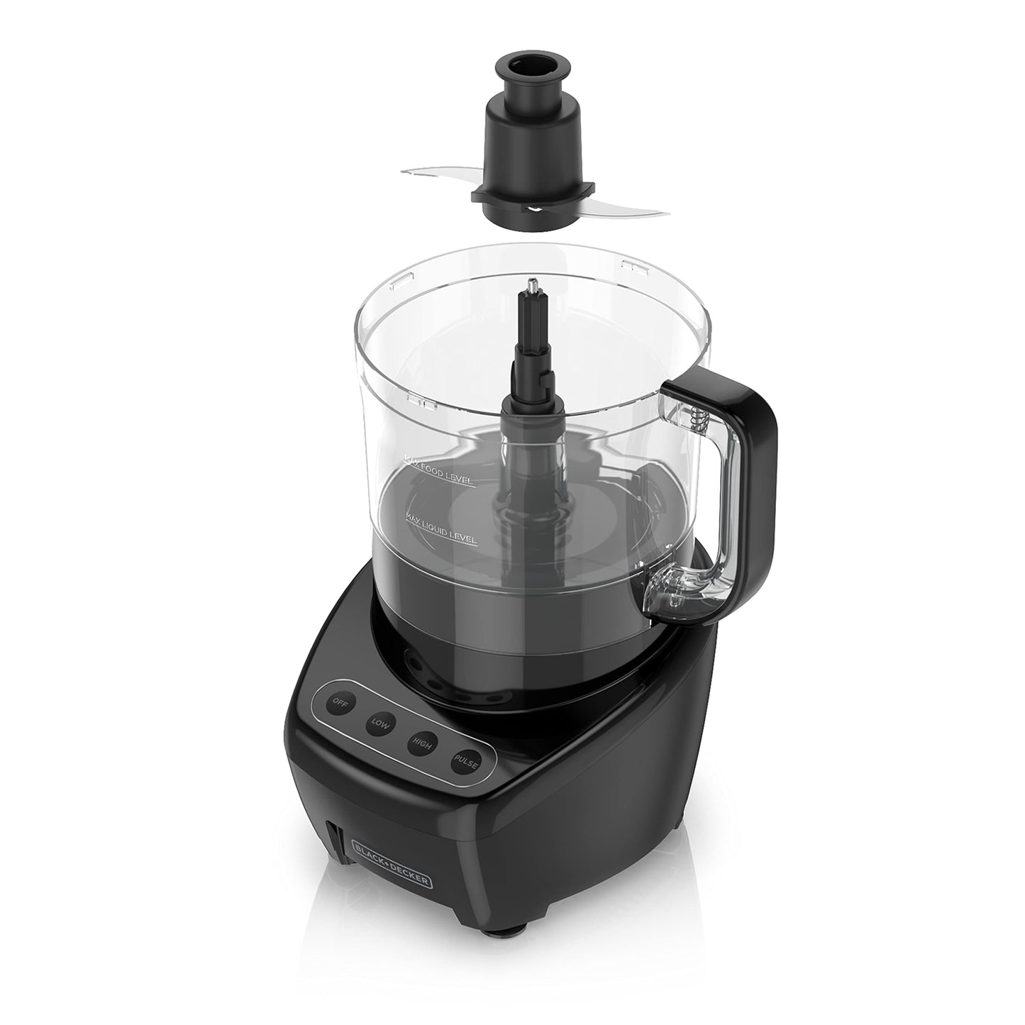 BLACK+DECKER 3-in-1 Food Processor & Chopper, 8-Cup, 450W, Shred, Slice, Grind & Puree, Stainless Blades, FP4200BC