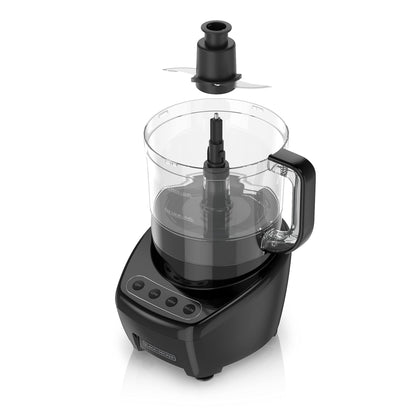BLACK+DECKER 3-in-1 Food Processor & Chopper, 8-Cup, 450W, Shred, Slice, Grind & Puree, Stainless Blades, FP4200BC