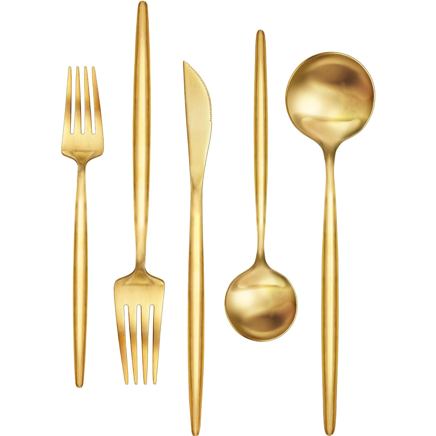 60-Piece Gold Silverware Set, Flatware Set for 12, Food-Grade Stainless Steel Cutlery, Includes Spoons Forks Knives, Kitchen Cutlery for Home Office Restaurant Hotel