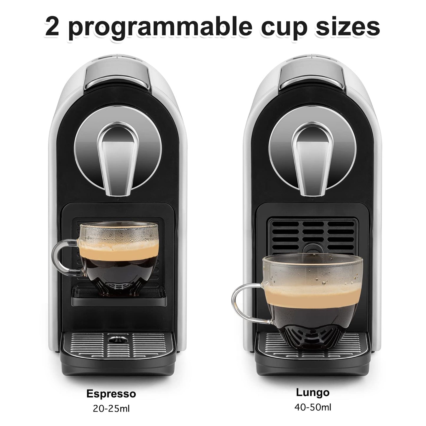 beanglass Espresso Pod Machine for Home, Capsule Coffee Maker for NS Original Pods, 20 Bar High Pressure Pump, 22oz Removable Water Tank, Adjustable Cup Tray, 1350W