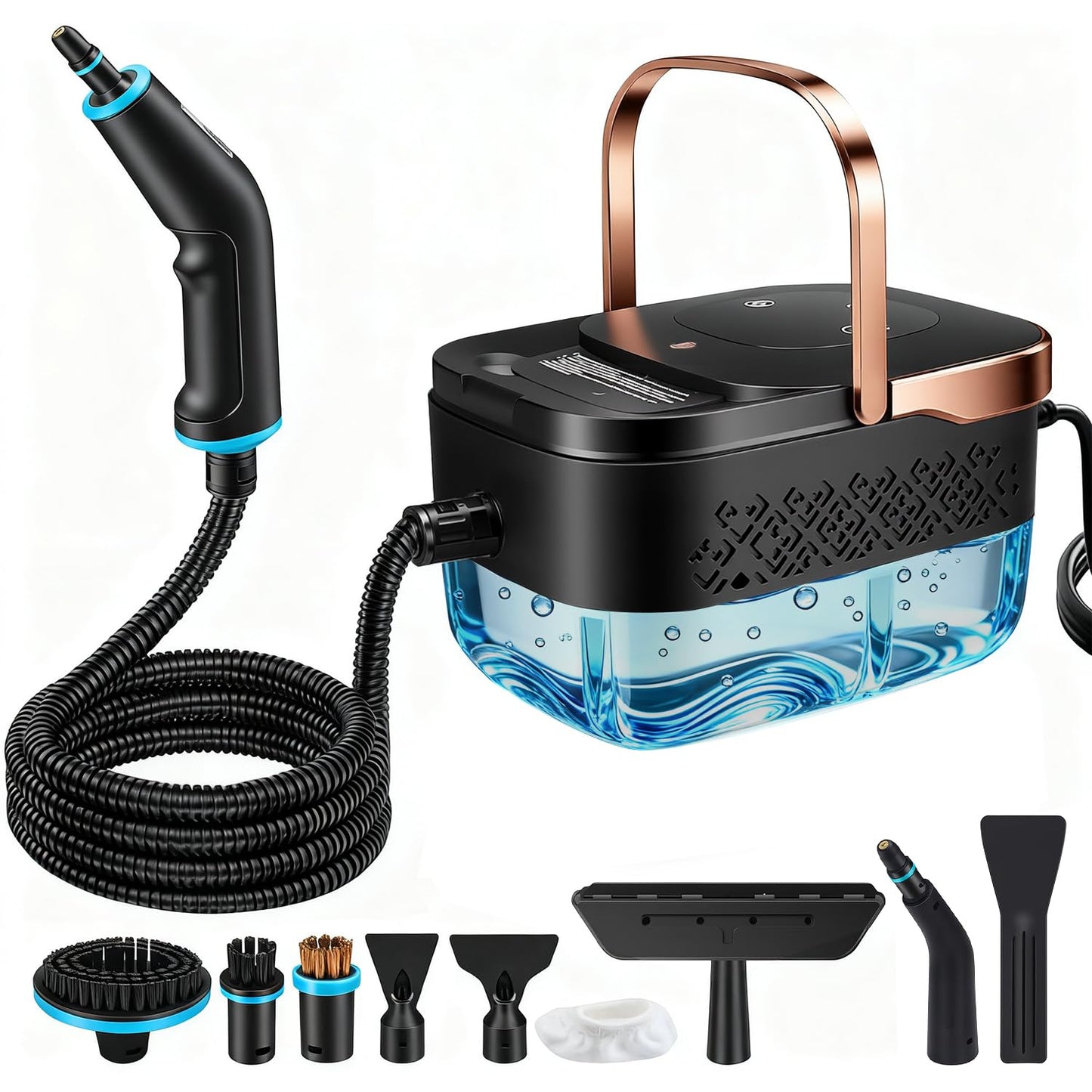 Steam Cleaner, 2500W Portable Handheld Steamer for Cleaning, Large Capacity Tank Pressurized Steam Cleaning Machine for Home, Car, Bathroom, Kitchen, Furniture, Grout, Floor, Tile