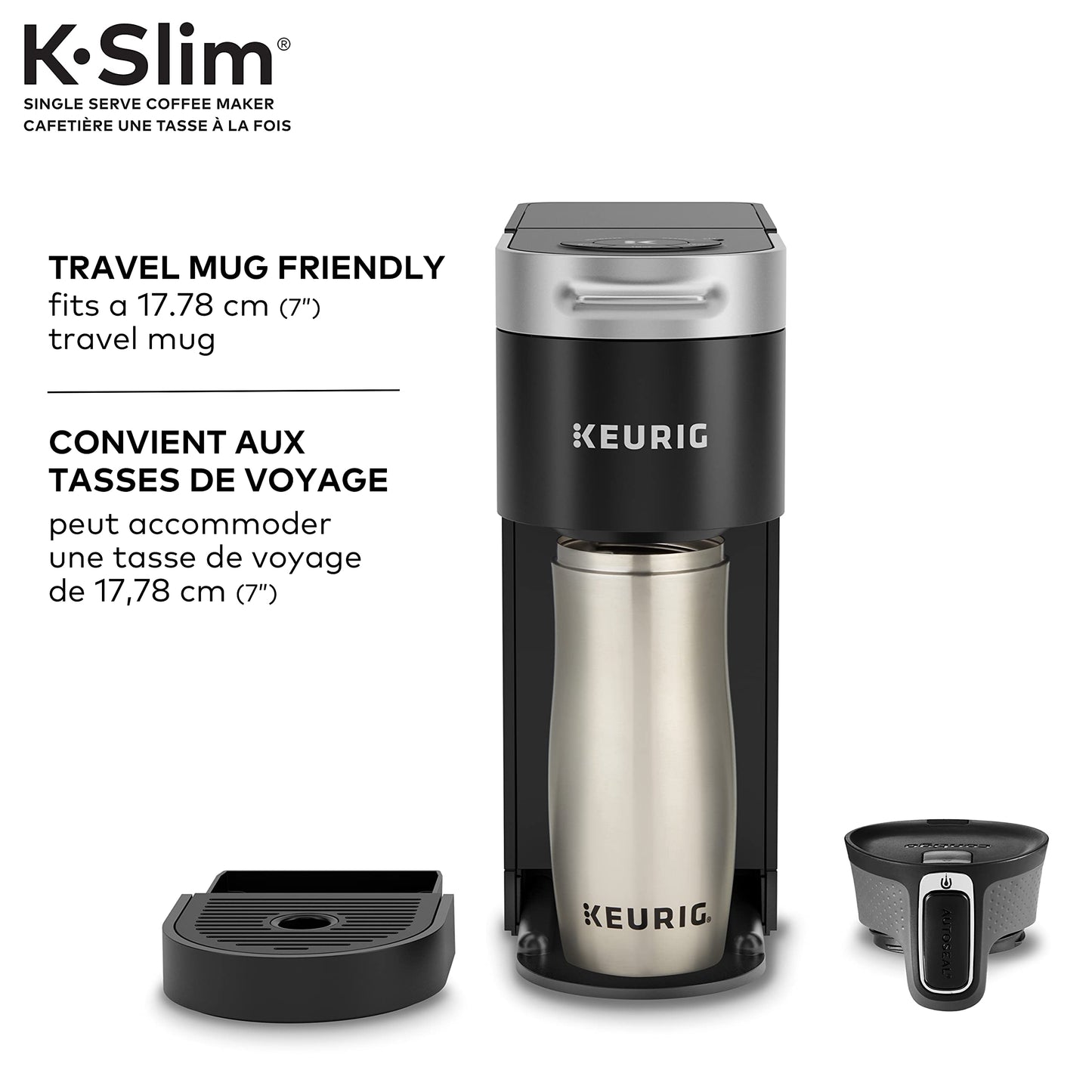 Keurig K-Slim Single Serve K-Cup Pod Coffee Maker, Featuring Simple Push Button Controls And MultiStream Technology, Black