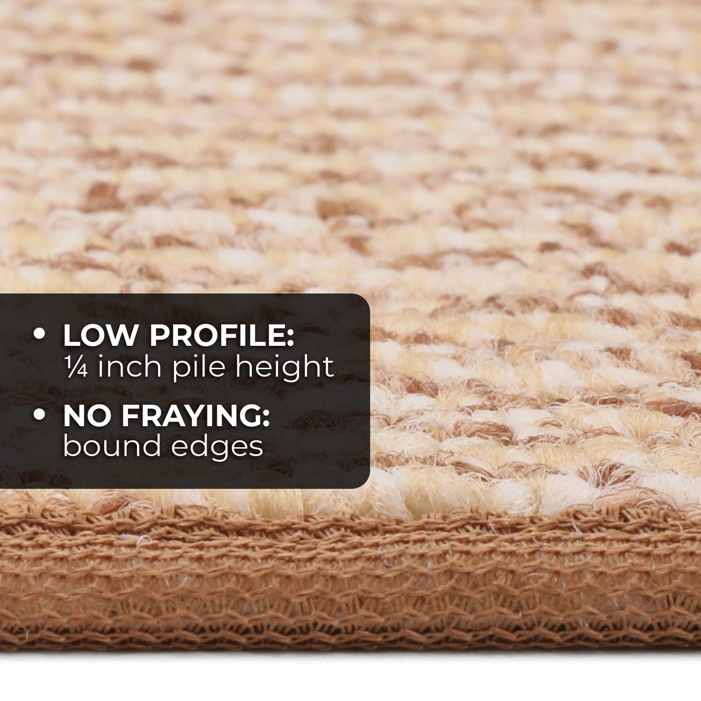House, Home and More Skid-Resistant Carpet Runner - Praline Brown - 6 Feet X 27 Inches