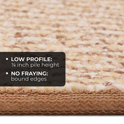 House, Home and More Skid-Resistant Carpet Runner - Praline Brown - 6 Feet X 27 Inches