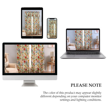 Greenland Home Astoria Semi-Sheer Curtain Panels, Set of 2, Lined, with Tiebacks, 95 L x 42 W (x2), White