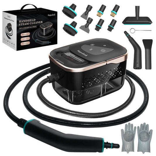 Steam Cleaner,15s Heat-Up 42.27oz Tank,2500w Handheld Steam Cleaner for Home with 15 pcs Accessories,Portable Steamer for Cleaning,kitchens,Grease,bathrooms,Grout,Tile,Bed Bugs,Floor,Couch and Car