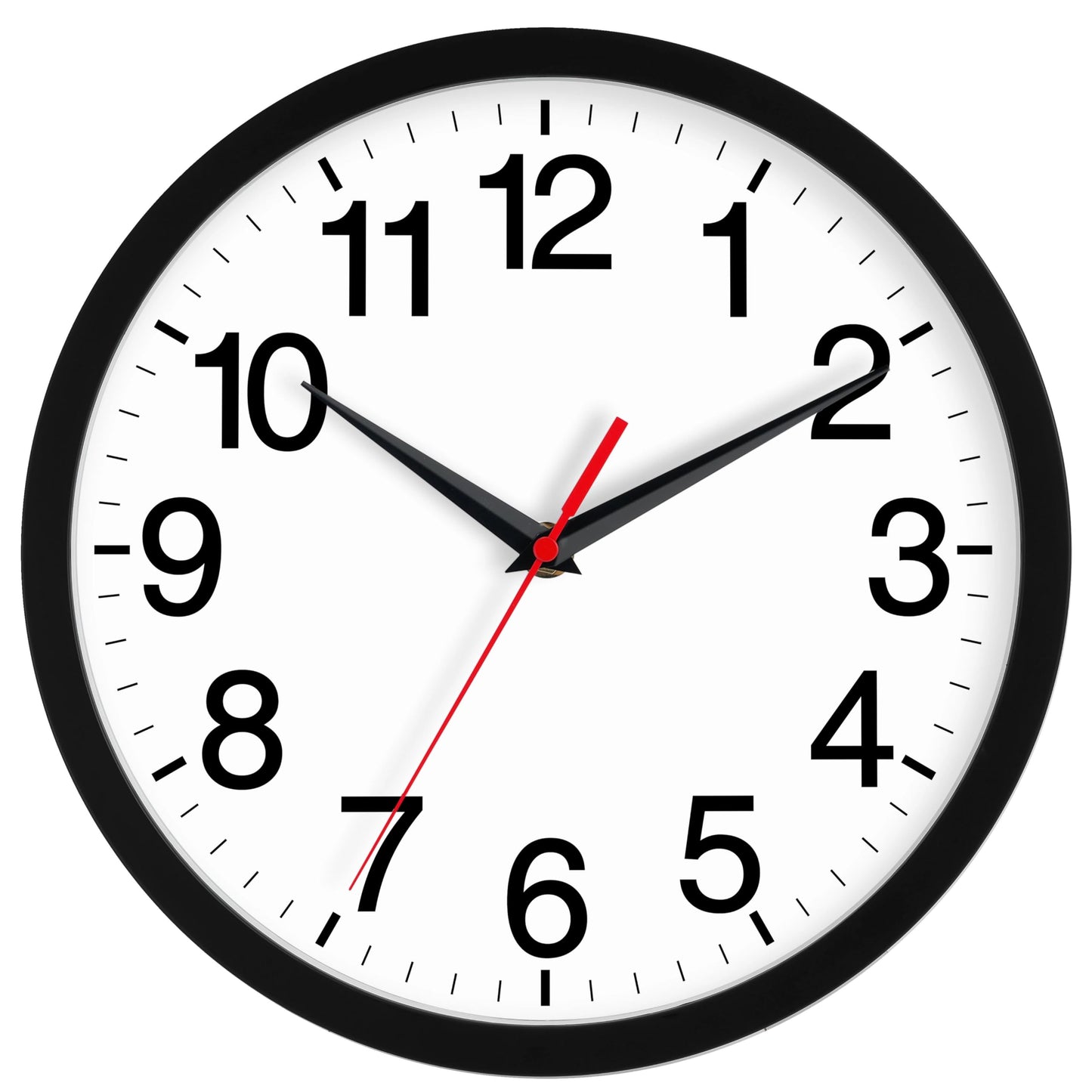 Rohioue 18 Inch Wall Clock, Modern Battery Operated Wall Clocks, Silent Non Ticking Large Analog Clock for Living Room, Office, Home, Bedroom, Kitchen, Bathroom(Black)