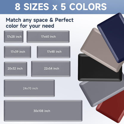 4/5 Inch Thick Kitchen Mats for Floor, StepRite Kitchen Rug for Standing Desk, Non-Slip, Thicker, Stain & Water Resistant, Comfort Anti Fatigue Floor Mat for Home, Kitchen, Office - Grey,54 * 22''