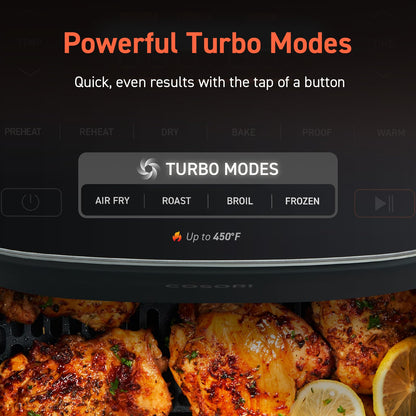 COSORI 6QT Air Fryer with TurboBlaze Tech, 9-in-1, Nonstick Basket, Dishwasher Safe, 130+ Recipes, Dark Gray