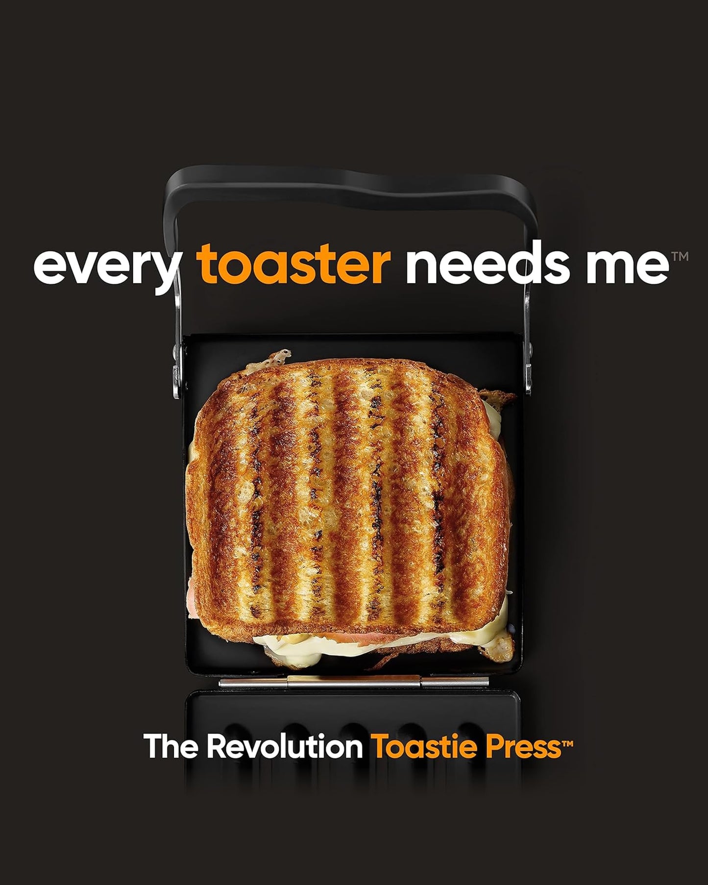 Revolution Toastie Press (Works With All Toasters) Conveniently Toast Delicious Grilled Cheeses, Quesadillas, and Paninis in Your Toaster
