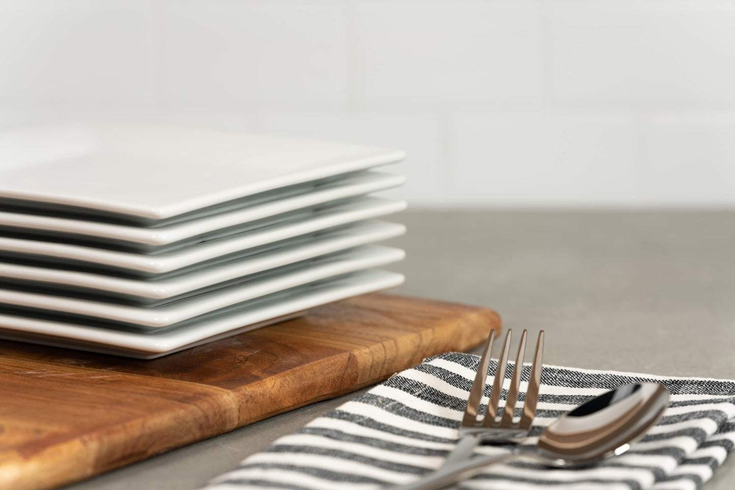 Simply Square 6" Appetizer Plate, Set of 6