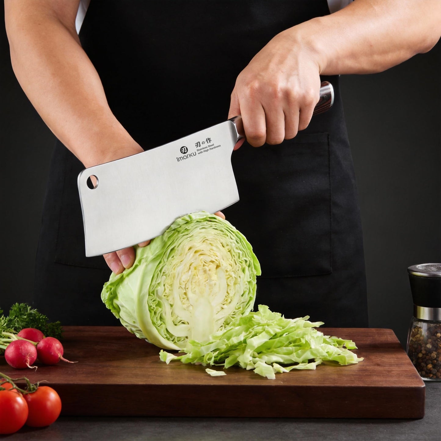 imarku Cleaver Knife 7 Inch Meat Cleaver, Japanese High Carbon Stainless Steel Butcher Knife with Ergonomic Handle, Ultra Sharp Chopping Knife, Kitchen Gadgets for Home/Restaurant, Mothers Day Gifts