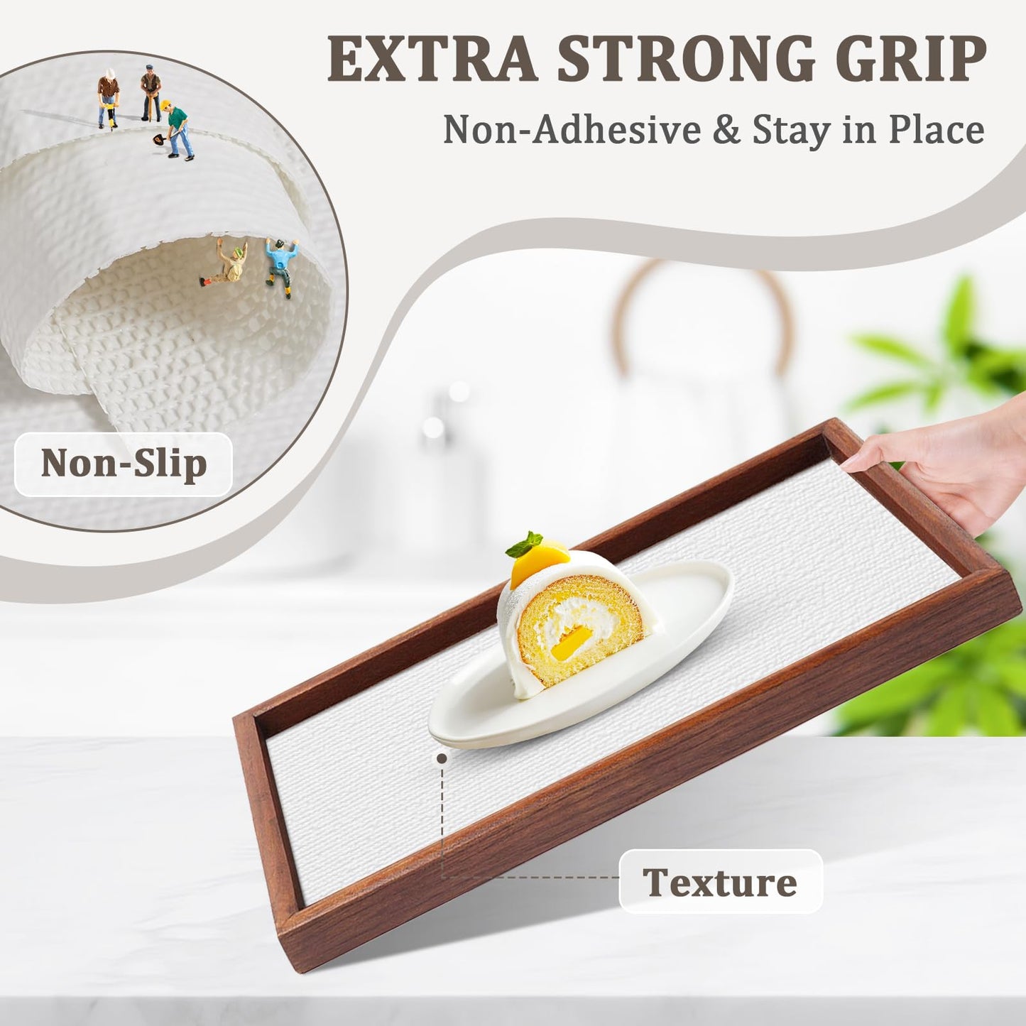 MIAONET Shelf Liner for Kitchen Cabinets 18" x 240" Non-Adhesive Non-Slip Drawer Liners for Dresser, Waterproof Washable Paper, Durable Protector Mat for Pantry Shelves Cupboards, White