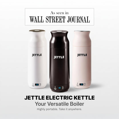 Jettle Electric Kettle - Travel Portable Heater for Coffee Tea Milk Soup - Stainless Steel Travel Water Boiler tea pot with Temperature Control - LED - Automatic Power Off - 450ml - Kitchen Appliance