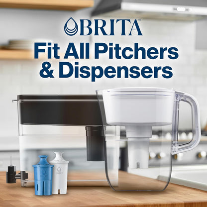Brita Elite Replacement Water Filter, 4-Pack, Reduces 30+ Contaminants, Lead, Microplastics & Chlorine, 6-Month Life