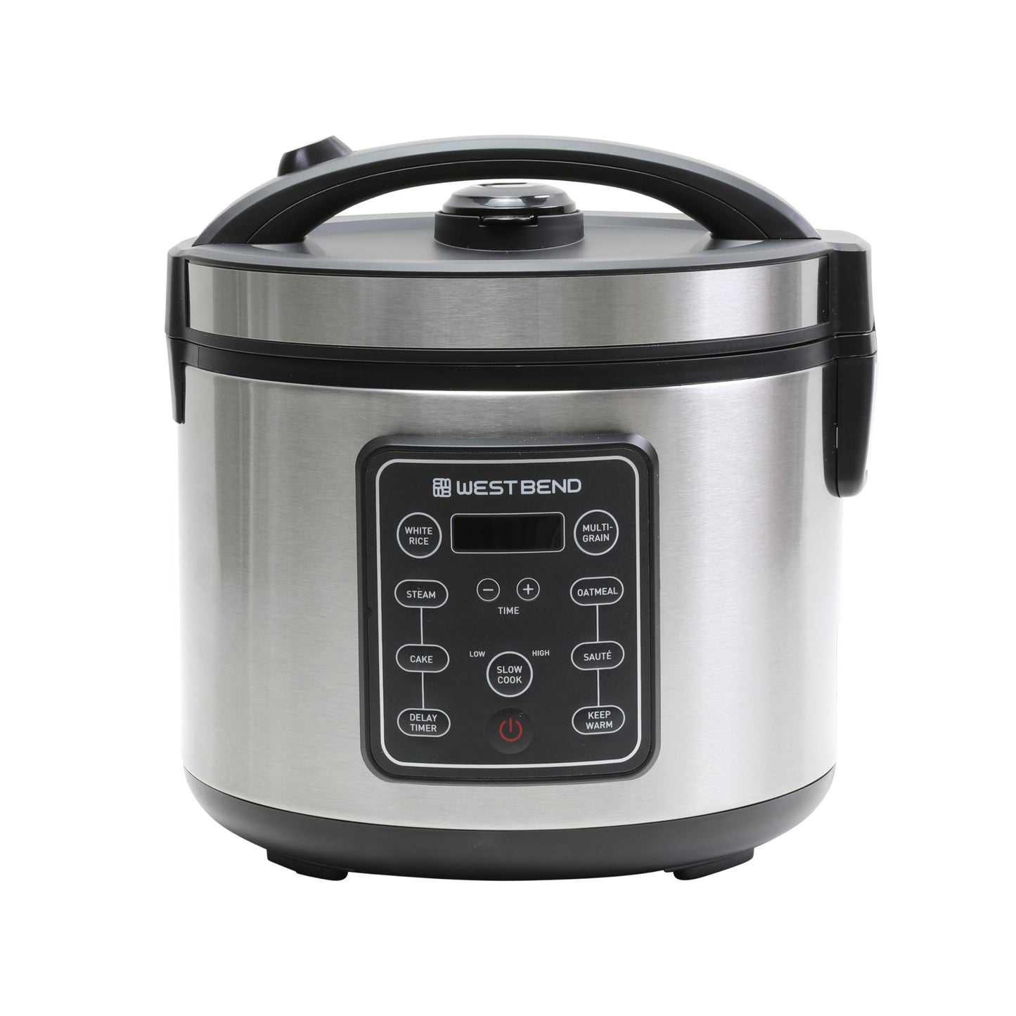 West Bend Rice & Grain Multi Cooker Programmable with 9 Preset Functions, Features Delay Start and Keep Warm Functions and Steam Basket, 20 Cups Cooked (10 cups uncooked), Stainless Steel