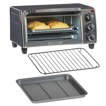BLACK+DECKER TO1313SBD Toaster Oven, 15.47 Inch, Silver