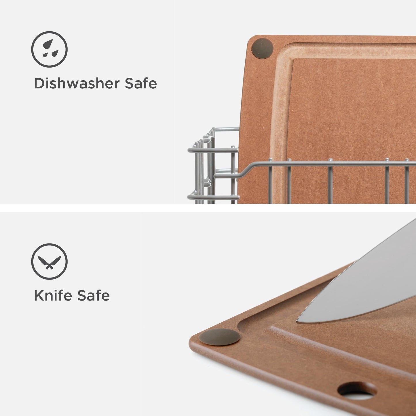 All-in-One 14.5" × 11.25" Cutting Board in Nutmeg