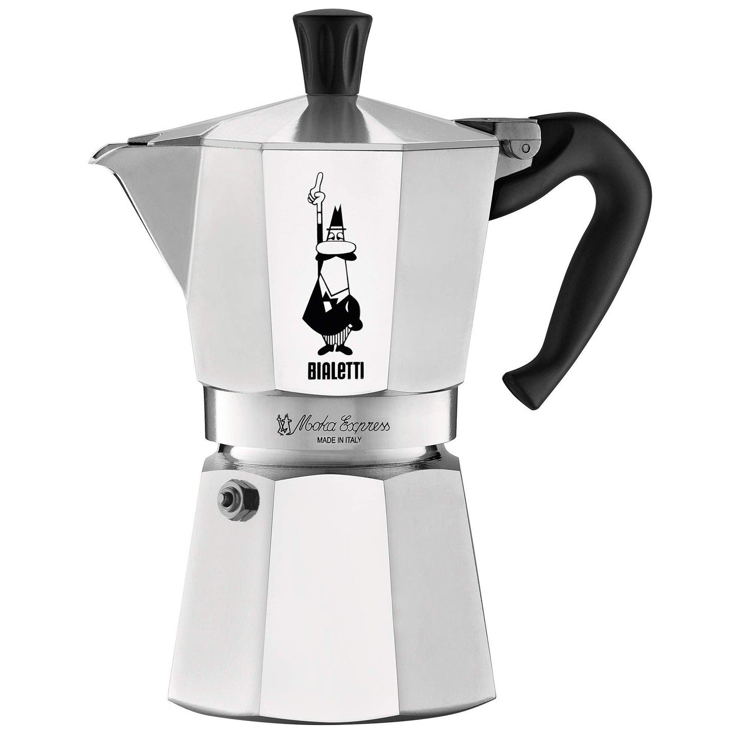 BIALETTI Moka Express 6-Cup Aluminum Stovetop Espresso Maker, Silver