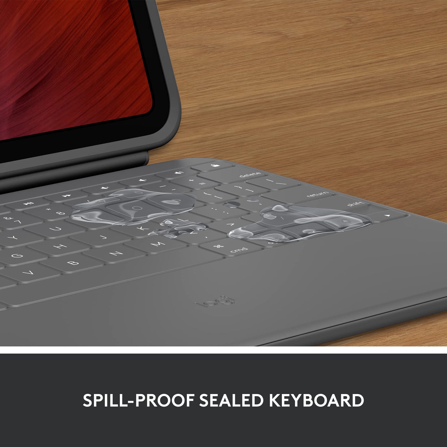 Logitech Rugged Folio Keyboard Case for iPad (10th gen & A16) with Smart Connector and Durable Spill-Proof Keyboard - Graphite