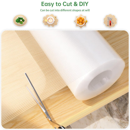 Shelf and Drawer Liner for Kitchen Cabinet, Non-Adhesive 18in x 360in Waterproof Durable Thickened EVA Material Easy-to-Cut Contact Paper Non Slip Mat for Refrigerator, Cupboard, Dresser