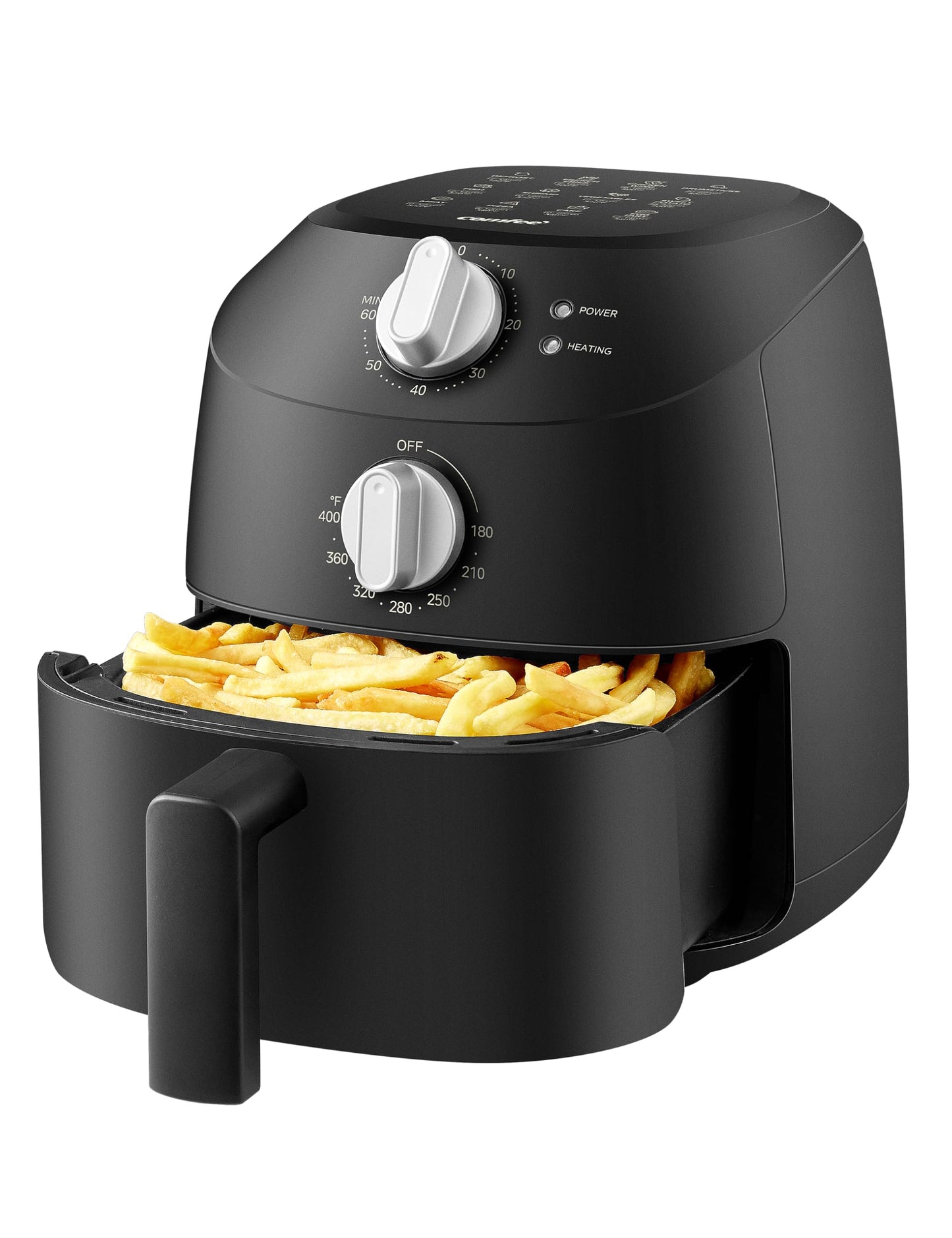 COMFEE' Compact 2.1 Quart Air Fryer with 12 Menu Options, Adjustable Timer & Temperature Control 180-400 degrees F, Dishwasher-Safe Nonstick Fry Basket