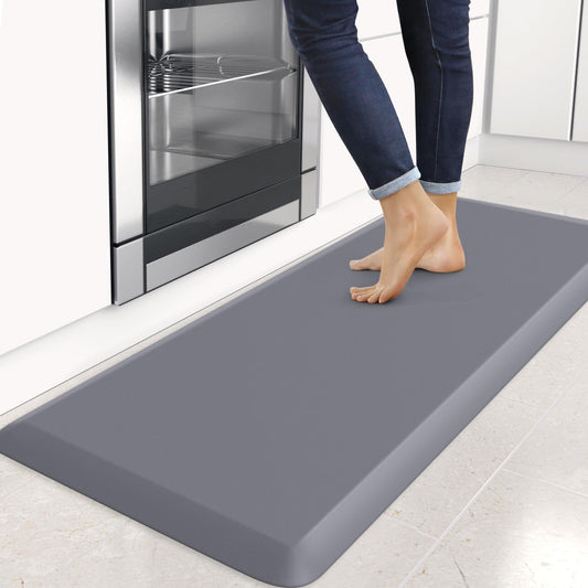 4/5 Inch Thick Kitchen Mats for Floor, StepRite Kitchen Rug for Standing Desk, Non-Slip, Thicker, Stain & Water Resistant, Comfort Anti Fatigue Floor Mat for Home, Kitchen, Office - Grey,54 * 22''