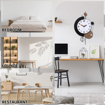 QWANPET Large Wall Clocks for Living Room,Silent Non-Ticking Quartz Battery Operated,Modern Decorative Wall Clock for Kitchen Bathroom Bedroom Home Wall Decor,13x28inch
