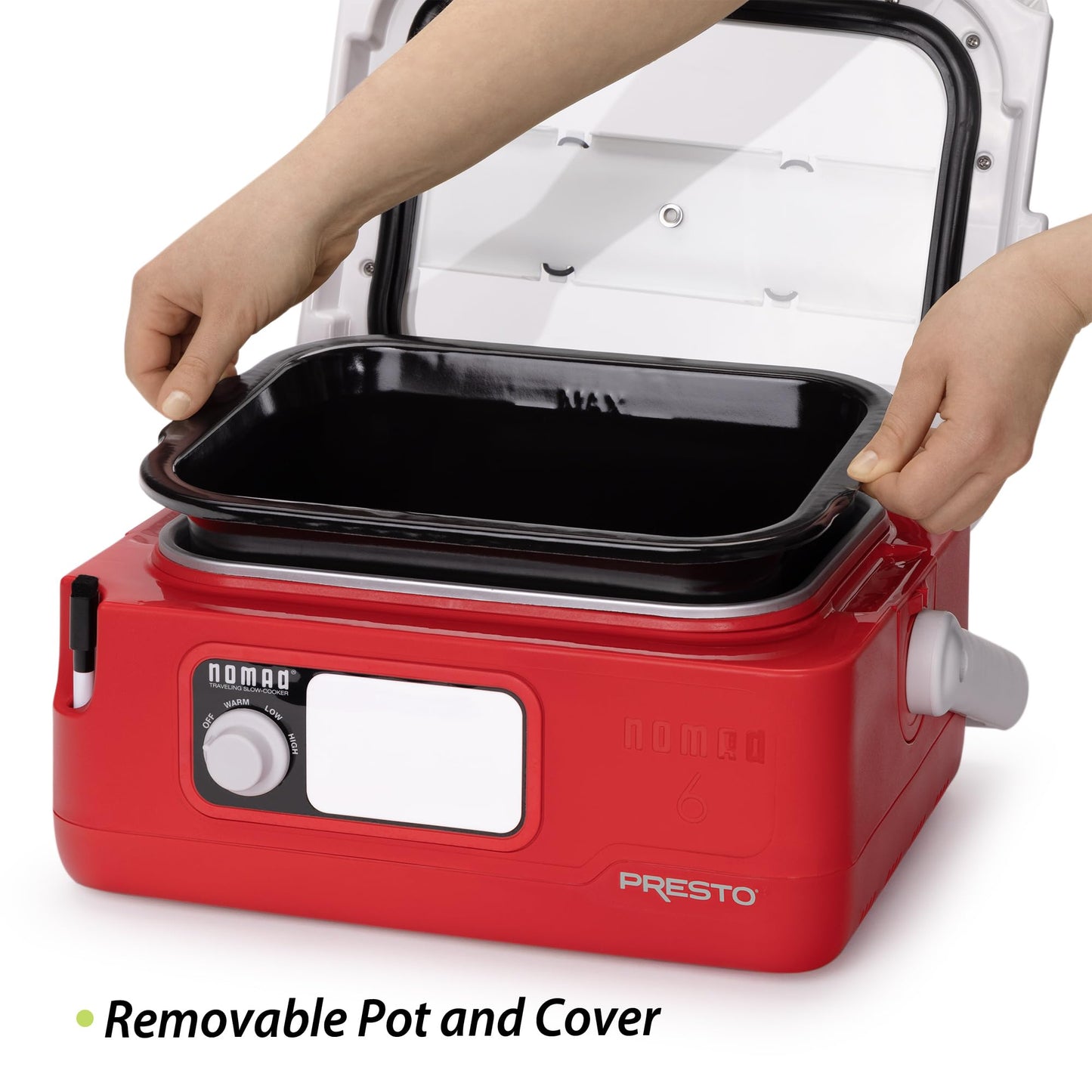 Presto Nomad Traveling Slow Cooker, Red, 6-Quart ( Pack of 1)