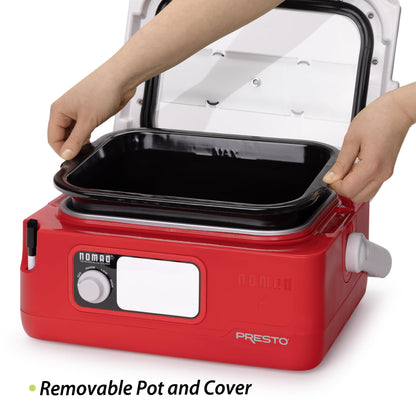 Presto Nomad Traveling Slow Cooker, Red, 6-Quart ( Pack of 1)