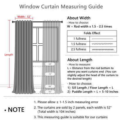MYSKY HOME 100% Black Out Curtains for Bedroom White Blackout Curtain 63 Inches Long Thermal Insulated 2 Panels Short Kitchen Drapes with White Pom Pom Sheer Room Darkening Back Tab, 52 x 63 in